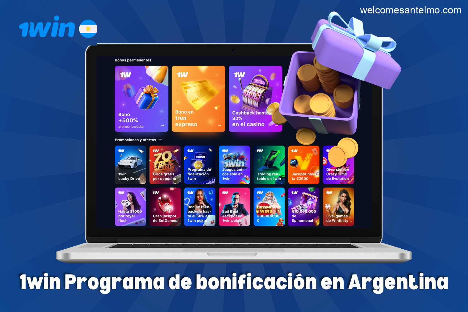 Los jugadores de Argentina pueden acceder a una gran selección de incentivos del programa de 1win bonos