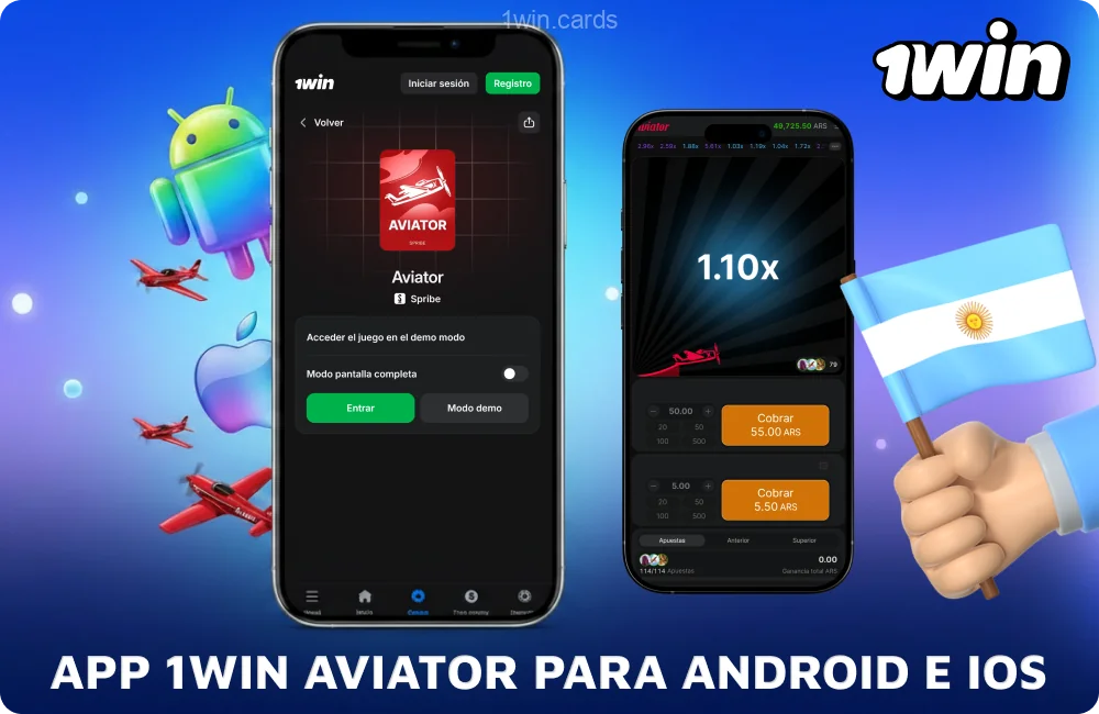 Descarga la app 1win Aviator para Android o iOS y juega desde tu celular
